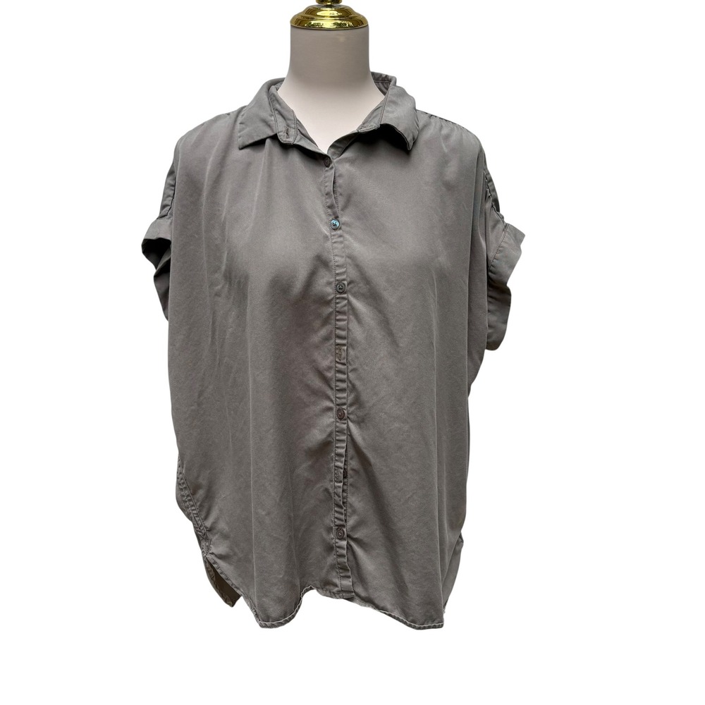 Quince VTG Wash Tencel
Camp Button Down Shirt XL Olive Relaxed Boxy Minimalist - Picture 2 of 10